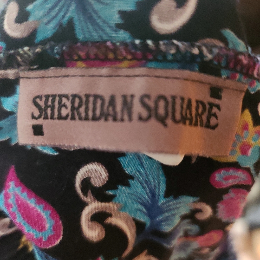 Sheridan Square teal floral midi/maxi skirt sz4 - Picture 6 of 6